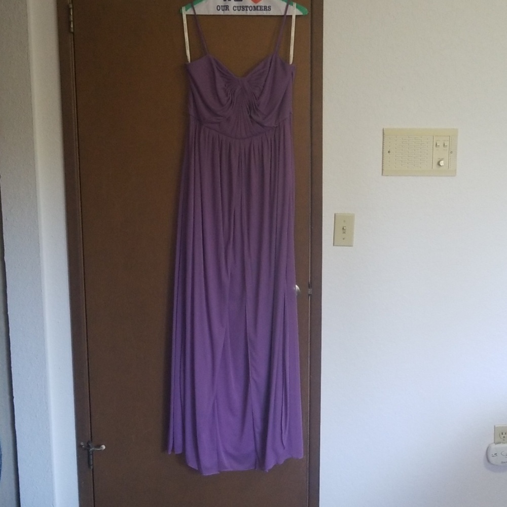 Lilac David's Bridal bridesmaid dress
